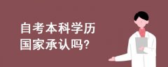 自考本科學(xué)歷國家承認(rèn)嗎?