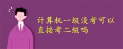 計算機一級沒考可以直接考二級嗎