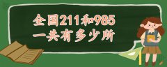 全國(guó)211和985一共有多少所